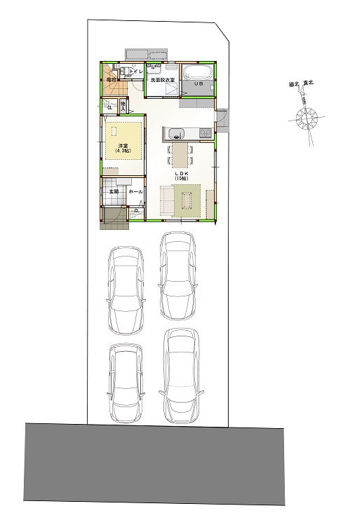 高知市一宮中町 ⑨　新築戸建ての土地図