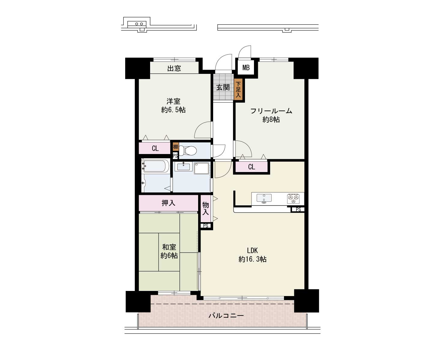 ブリティッシュ・ティンバー泉佐野の間取り