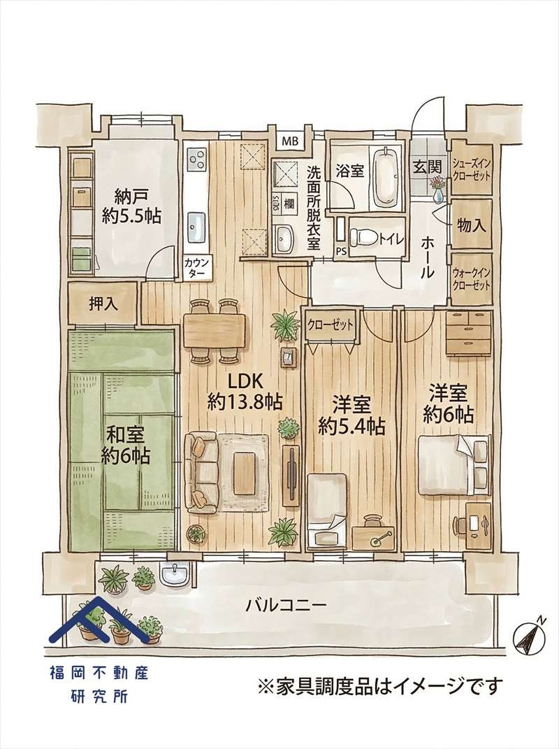 アンピール空港南の間取り
