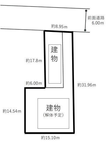 本町2条2丁目の区画図|現況優先になります