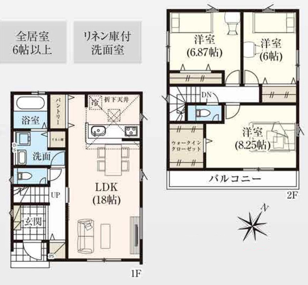 【間取り】 | 3LDKは、リビングダイニングキッチンと3つの居室がある間取り。ファミリー層に非常に人気の高い間取りで、広々としたリビングで家族団らんを楽しみ、個室でプライベートな時間も確保できるのが大きな魅力です。
