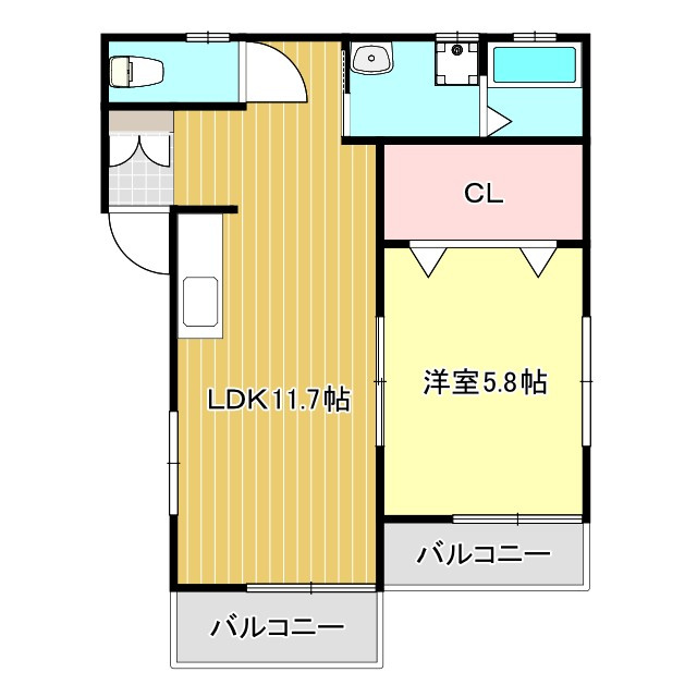 夕葉ガーデンハイツBの間取り