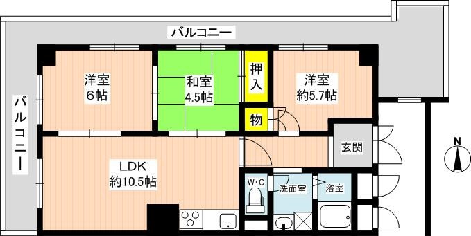 室町スカイハイツの間取り