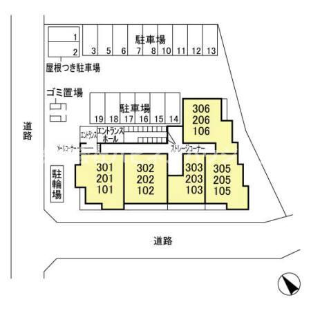 イデアーレの駐車場