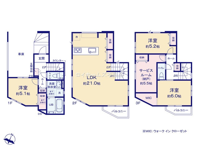 【間取り】 | 名古屋市瑞穂区中根町３丁目15-3『仲介料無料』新築戸建て | 1号棟