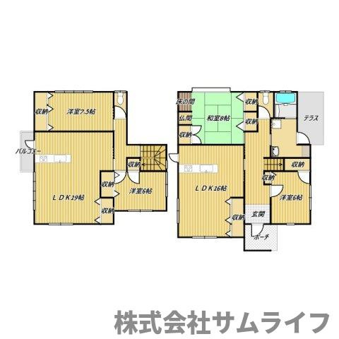 【間取り】 | 小正　2世帯戸建て