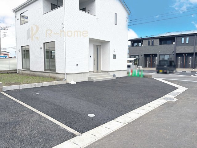 東茨城郡茨城町長岡第4　新築戸建て　1号棟の駐車場|カースペースは2台お停めいただけます♪