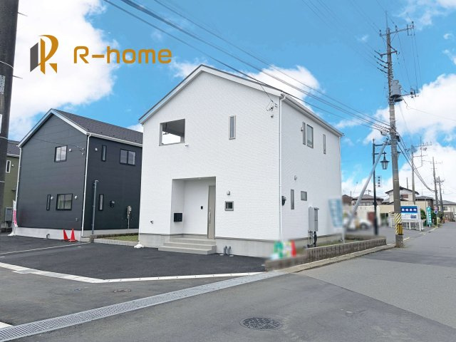 東茨城郡茨城町長岡第4　新築戸建て　1号棟の外観|建物完成いたしました！ご予約で『平日』や『夕方』などでもご見学可能です！