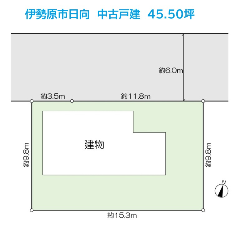 伊勢原市日向　中古戸建　45.50坪の区画図|静かで落ち着いた環境が魅力の閑静な住宅街に立地。周囲は戸建中心の整った街並みで、日々の暮らしにゆとりと安心感を与えてくれます。
