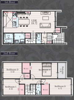 | 【名古屋市中川区九重町1111新築戸建1号棟】✨️仲介手数料無料✨️愛知小学校・長良中学校