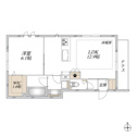 【間取り】 | 1LDK　2面採光で風通し良好♪