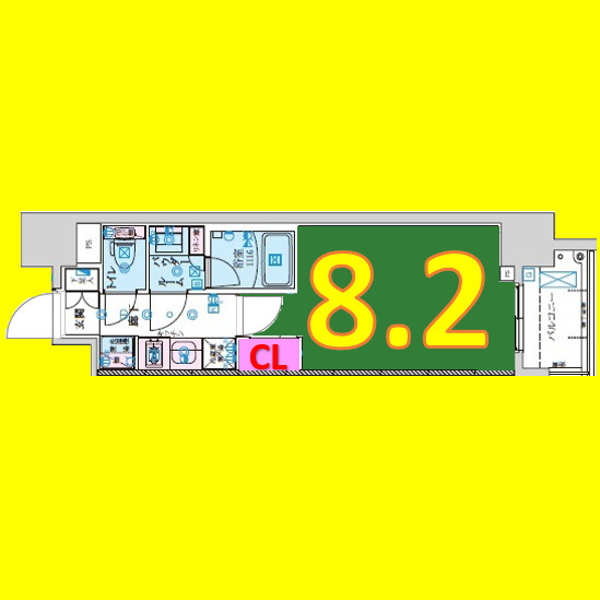 リヴシティ泉　名古屋市賃貸　仲介手数料無料の間取り
