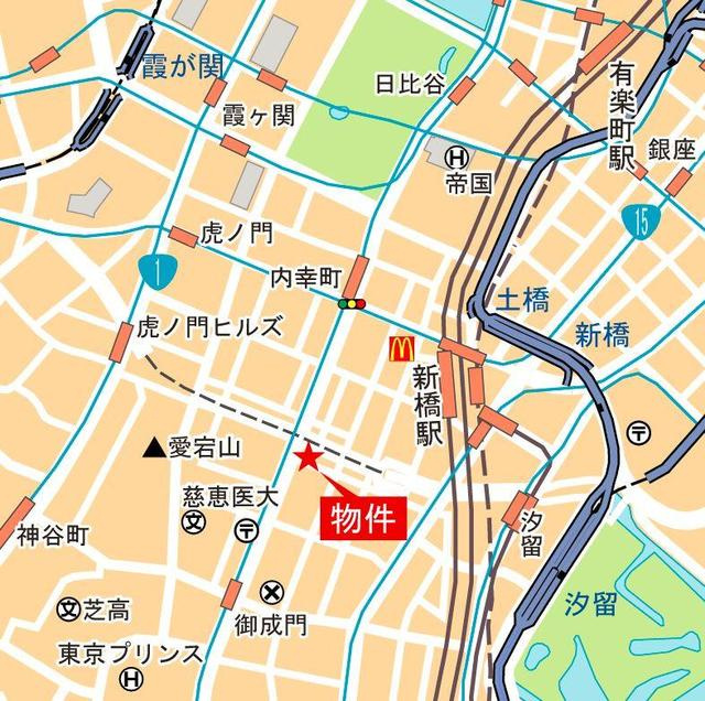 プラウド新虎通りの地図