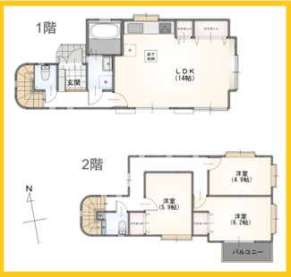 【間取り】 | 高倉　Shonan Renovation House