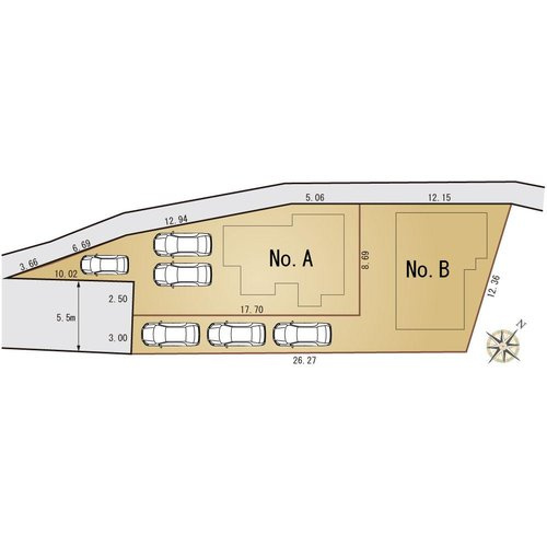 【横浜市瀬谷区北新28-20全2棟新築戸建て】★仲介手数料無料★（瀬谷第二小学校・下瀬谷中学校）の区画図