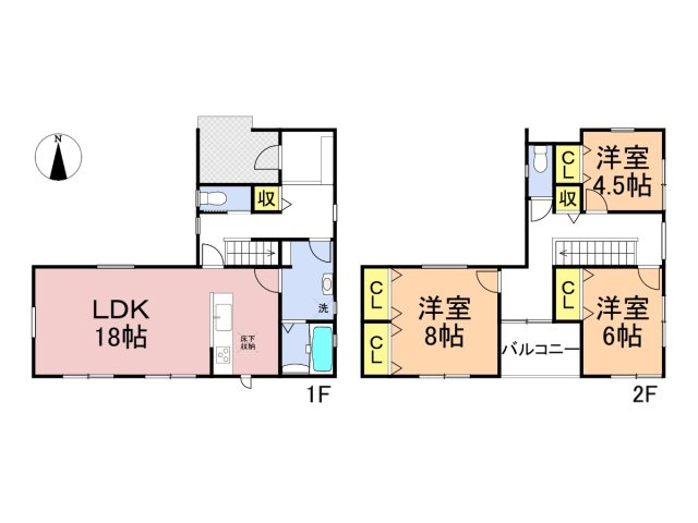 中古戸建　不破郡垂井町　令和4年築の区画図