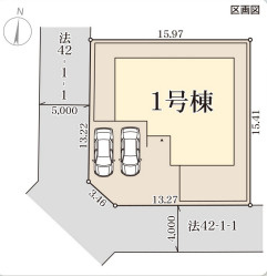 リーブルガーデン生駒郡平群町上庄二丁目の区画図