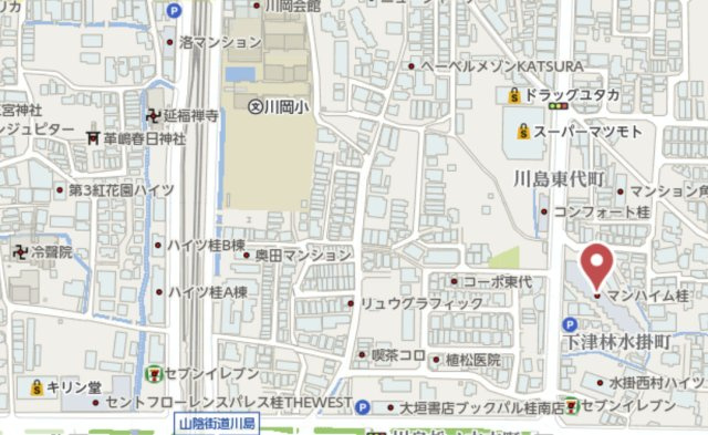 マンハイム桂　3階の地図