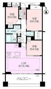 ご家族でお過ごしいただきやすい3LDKです。