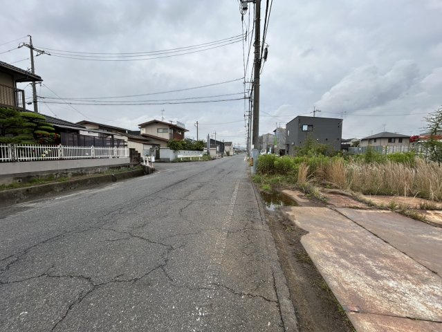 連島町鶴新田　事業用地の前面道路含む現地写真