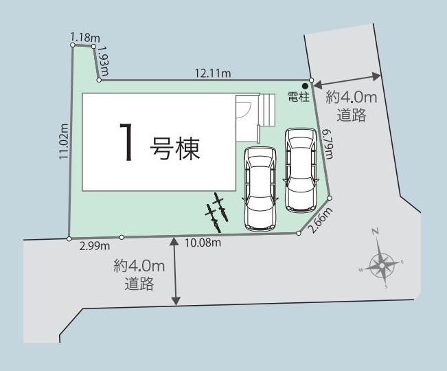 取手市野々井1期　新築戸建て　1号棟の区画図