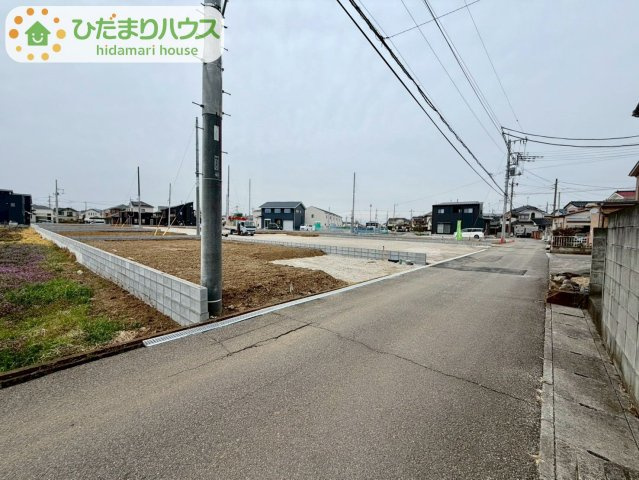 木間ヶ瀬Ⅵ（独立戸建10棟）　新築戸建　7号棟の前面道路含む現地写真|2026年6月完成予定です(^^)/是非お問い合わせ下さい♪