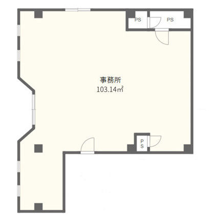 大阪市中央区南船場１丁目の事務所の間取り