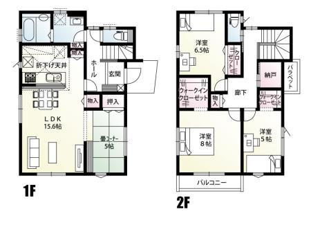 【間取り】 | 桶川市下日出谷東3丁目　新築戸建　全6棟　5号棟