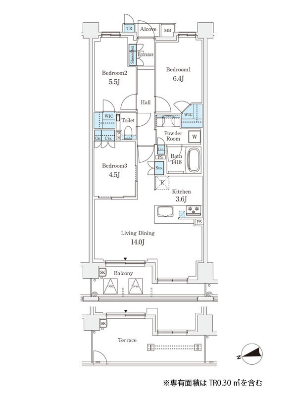 パークシュロス芦屋の間取り