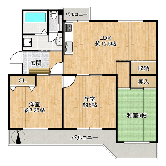 【間取り】 | 藤阪ハイツA1棟