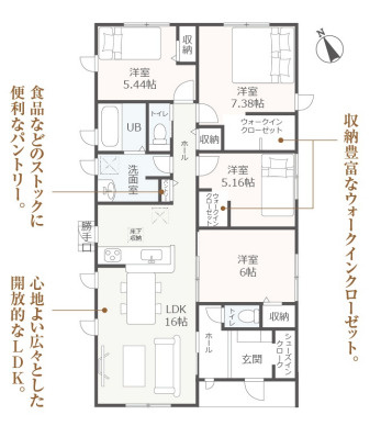 売新築戸建　焼津市高新田の間取り
