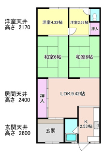 【間取り】 | 次屋2丁目28－16平屋