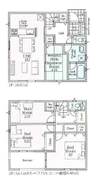 加須市北下新井第５　新築一戸建て　03　クレイドルガーデンの間取り|対面キッチンでお子様の様子を伺いながら料理出来ます♪