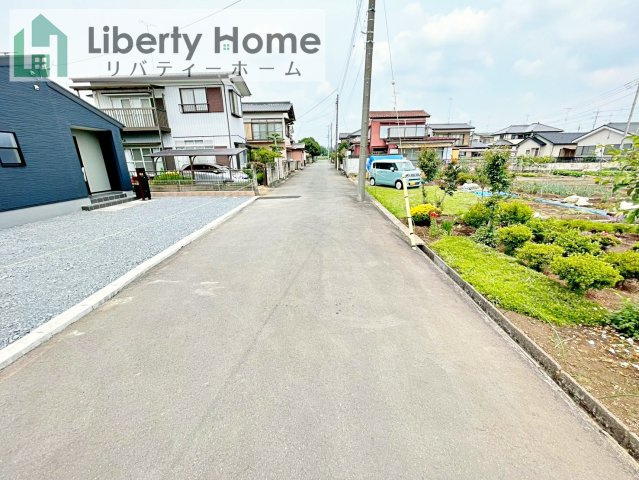 第2石岡市下林　新築戸建の前面道路含む現地写真