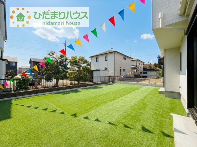 【庭】 | 土浦市おおつ野6丁目10番　新築戸建　A号棟 | お子様の元気なお外遊びも、自宅のお庭なら安心ですね(^^♪