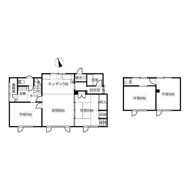 桜ケ岡1丁目　中古住宅の間取り