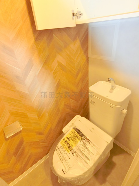 SUN Residenceサンレジデンスのトイレ|棚収納と温水洗浄便座付きのトイレ
