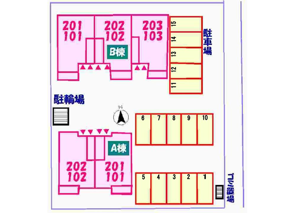 カーサ・ラフレシールＢの駐車場|駐車場