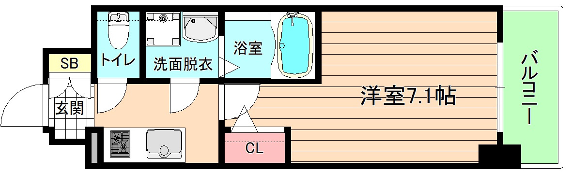 大阪市都島区東野田町５丁目の賃貸マンションの間取り