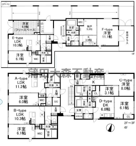 SUN Residenceサンレジデンスの区画図