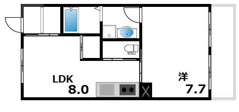 SORA住吉の間取り