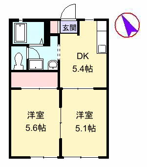【間取り】 | エスポワールⅠ **