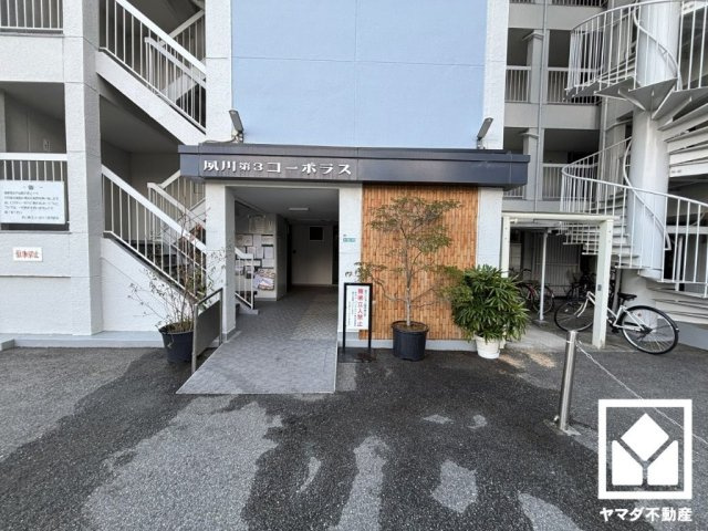 夙川第三コーポラスのエントランス|広々とした明るいエントランス。綺麗に整備されており、帰宅時や来客時にも気持ちの良い空間です。