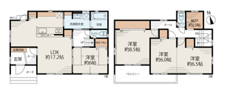 【間取り】 | 真岡市熊倉町4LDK中古住宅