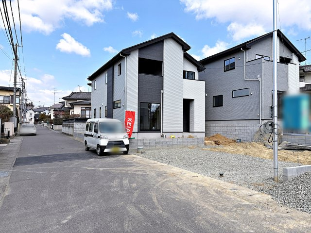 新築戸建・新築建売　郡山市富田町9期　富田小・富田中の前面道路含む現地写真|前面道路