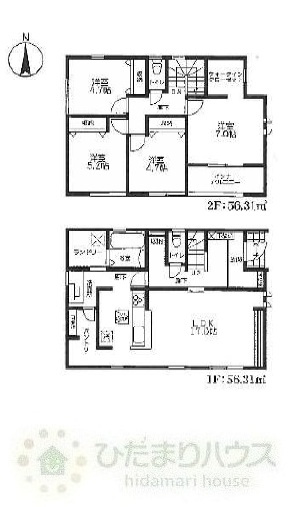 木間ヶ瀬Ⅵ（独立戸建10棟）　新築戸建　10号棟の間取り|4LDK・10号棟(^^)/パントリー+ランドリールーム+ウォークインクローゼット完備！！