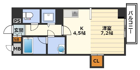 ライフ北梅田の間取り