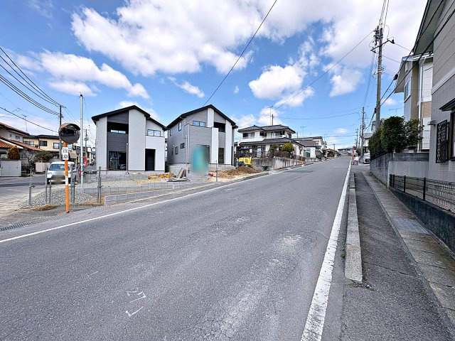 新築戸建・新築建売　郡山市富田町9期　富田小・富田中の前面道路含む現地写真|前面道路