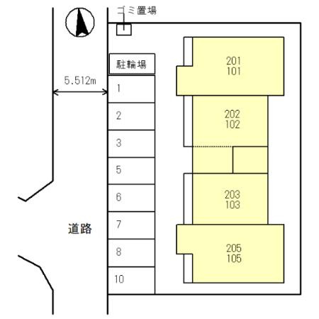 グラングレース金剛の区画図