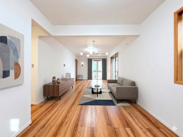 戸塚区戸塚町　中古戸建て　第4の居間・リビング|◆ご家族の会話がはずむ、開放的なＬＤＫです。休日はお陽さまの光をたっぷりととりこめるぽかぽかリビングで過ごしませんか？(家具はイメージです)